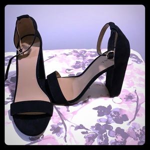 Merona dressy suede sandal with a heel from target